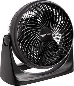 Amazon Basics Air Circulator Desk Fan for Bedroom, Home and Office, 90-Degree Tilt Head, 3 - B082MY2MX3