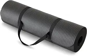 Amazon Basics Extra Thick Exercise Yoga Mat with Carrying Strap - B01LP0U5X0