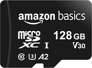 Amazon Basics microSDXC Memory Card with Full Size Adapter, A2, U3, Read Speed up to - B08TJRVWV1