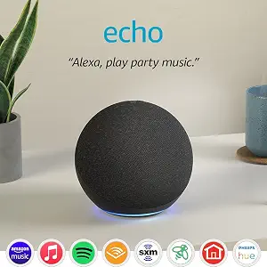 Amazon Echo (newest model), Alexa speaker with premium sound, Ideal for large bedrooms, living rooms - B07XKF5RM3