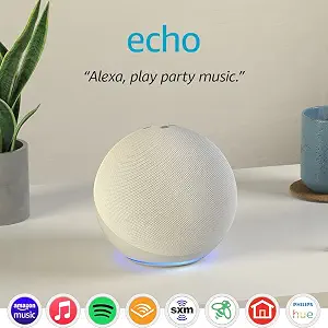Amazon Echo (newest model), Alexa speaker with premium sound, Ideal for large bedrooms, living rooms - B07XKF75B8
