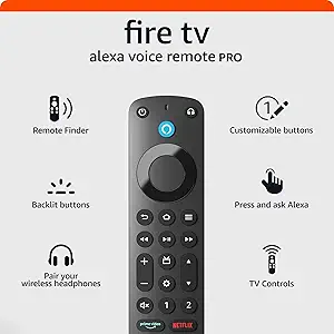 Amazon Fire TV Alexa Voice Remote Pro (newest model) with remote finder, TV controls, and - B09RX4HKTD