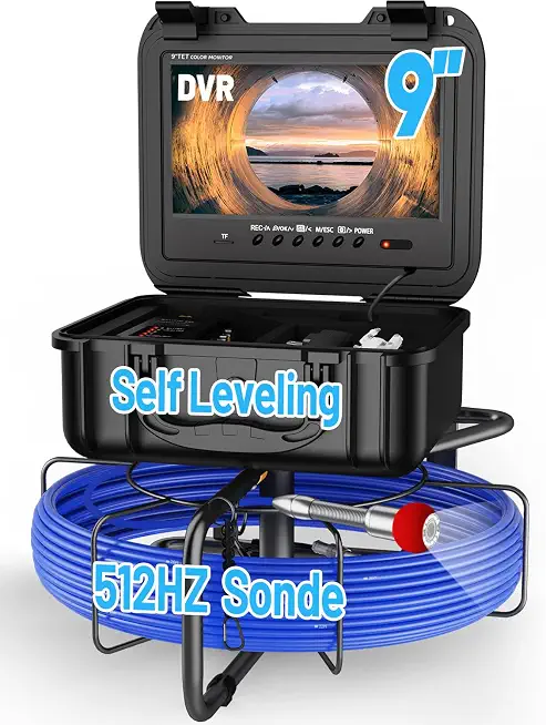 Anysun Sewer Camera with 512hz sonde, Self Leveling Sewer Inspection Camera 200ft with 7MM Cable - B0CYSJHBGQ