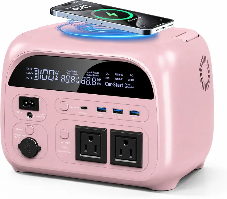 AP400 Portable Power Station, 345Wh 500W LFP Solar Generator - B0HFVMGH7X
