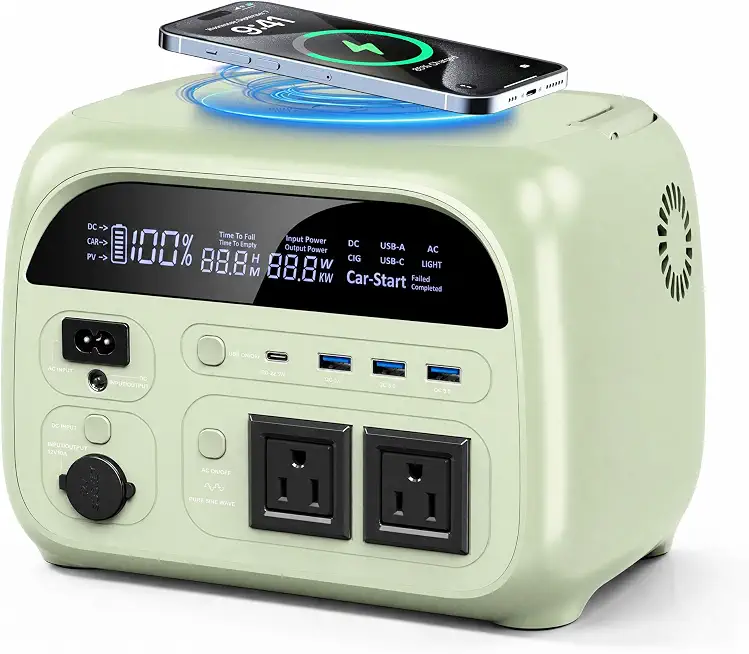 AP400 Portable Power Station, 345Wh 500W LFP Solar Generator | Backup LiFePO4 Battery, Fast Charging, - B0HFVJC7R5