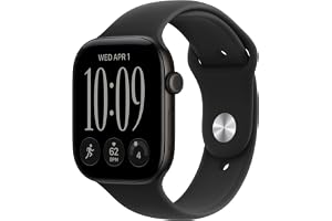 Apple Watch Series 12 GPS 46mm Smartwatch | Black Aluminum Case, Black Sport Band - - B0HJBCGY95