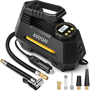 AstroAI AIRUN H Tire Inflator Portable Air Compressor, 12V DC Tire Inflator, Auto Shut-Off with - B07QR4Q42L