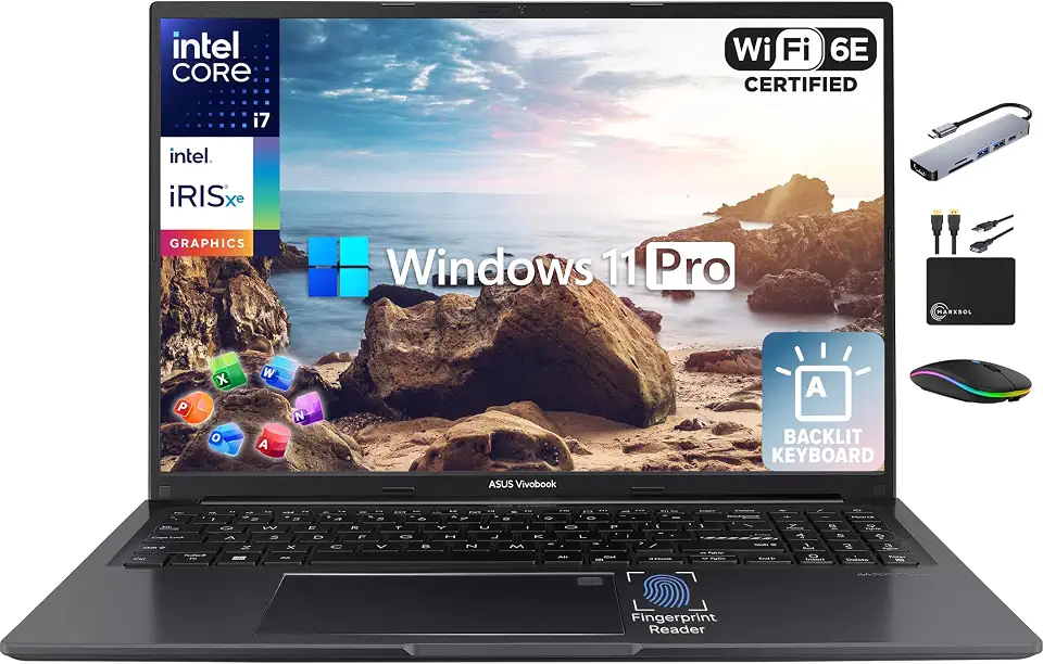 ASUS Vivobook 16 Business Laptop 2026, 13th Intel i7, 24GB RAM, 1TB Storage | 512GB - B0HJDMVV72
