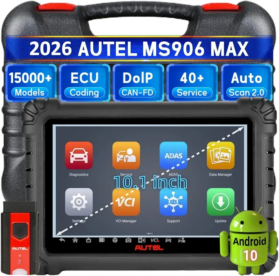 Autel MaxiSys MS906MAX Scanner, Upgrade Version of MS906 Pro with OE Coding | 10.1" Bidirectional - B0DWMP16VT
