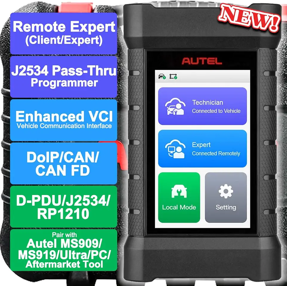 Autel XLink J2534 Pass-Thru Diagnostic Programming Interface | Enhanced VCI, DoIP CAN CAN FD D-PDU - B0F2MJJPHS