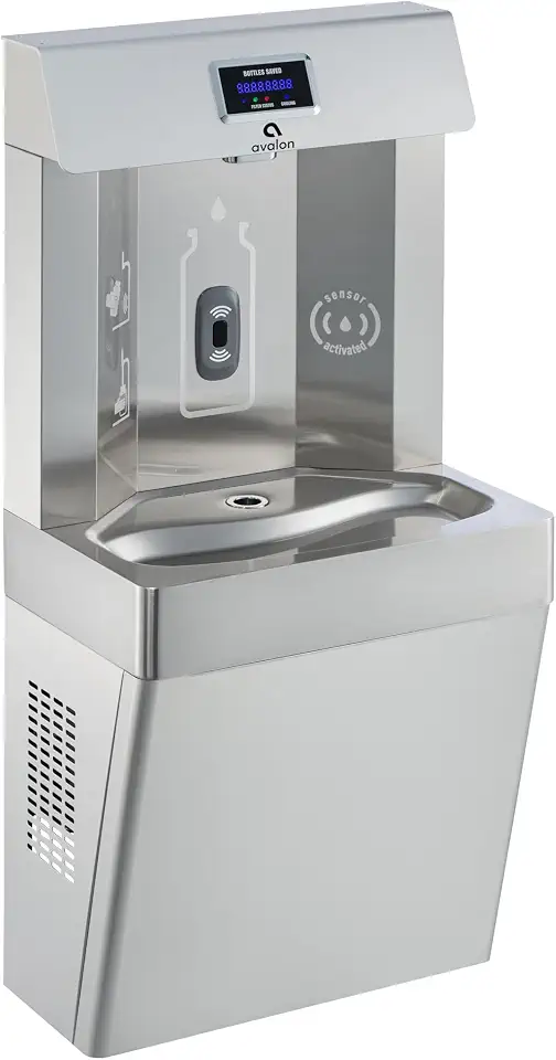 Avalon Wall Mounted Water Fountain with Bottle Filling Station, High Capacity Cooling, Sensor Dispensing, Self - B0FHMWBJSP