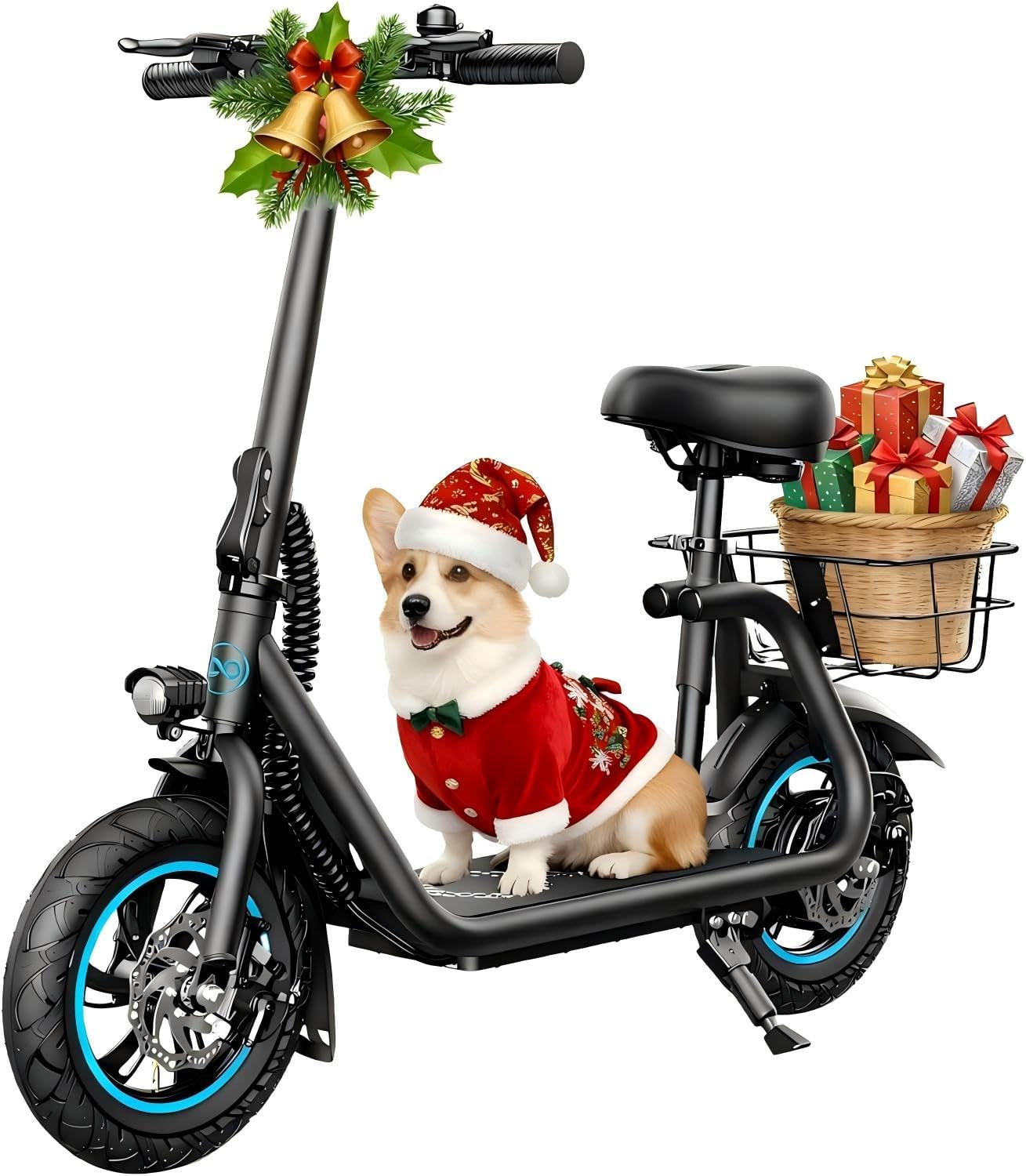 AWWSCOOTER C1 Electric Scooter with Seat for Adults, Foldable Commuter - B0FMK8CT3P