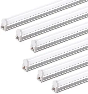 Barrina (6 Pack LED T5 Integrated Single Fixture, 4FT, 2200lm, 6500K 20W - B01HBT3BVM