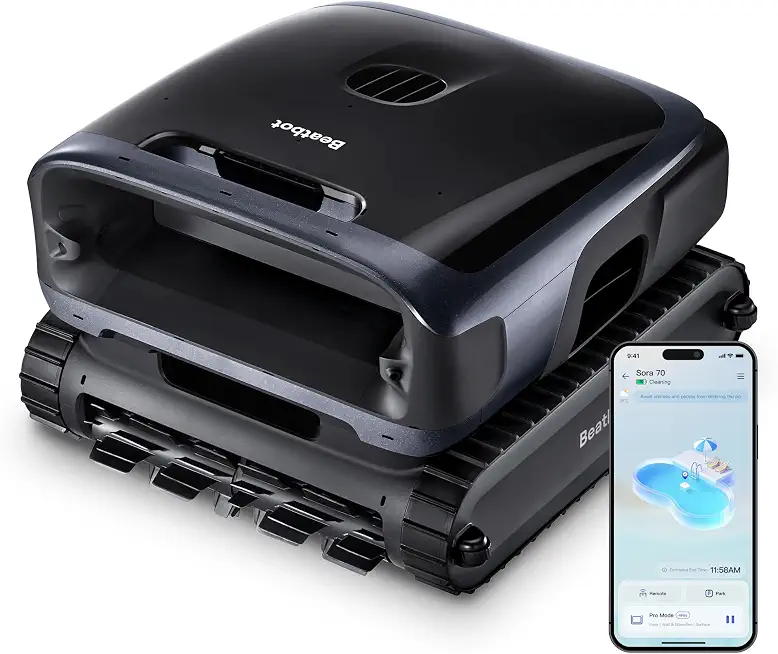 Beatbot Sora 70 AI Navigation Pool Vacuum Robot Full-Coverage Pool Cleaning - B0GVF1NXP5