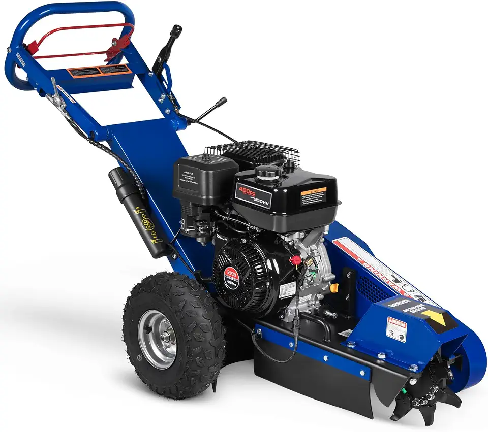 BILT HARD 24" Gas-Powered Stump Grinder with 420cc 15HP Engine, 24'' Cutting Height And 10'' - B0H5JPGQH5