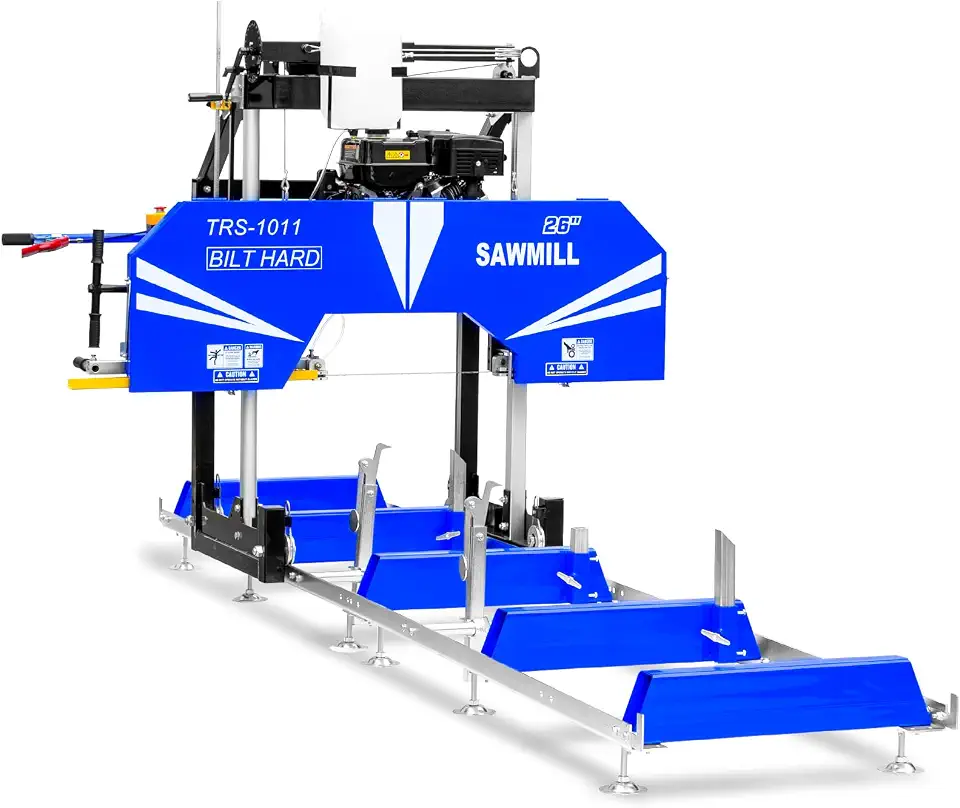 BILT HARD 26" Portable Sawmill with 420cc 15HP E-Start 4-Stroke Gas Engine, 22'' Board Width, - B0GMQK45TK