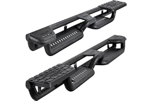 BINARY STAR Running Boards Compatible with 2007-2018 Silverado/Sierra 1500 | Double Extended Cab Side Steps - B0H6HS5H3D