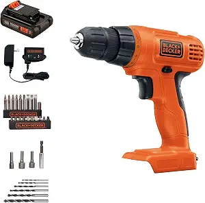 BLACK+DECKER 20V MAX POWERCONNECT Power Drill Cordless Drill Driver Electric Screwdriver with 30 Piece Bit - B006V6YAPI