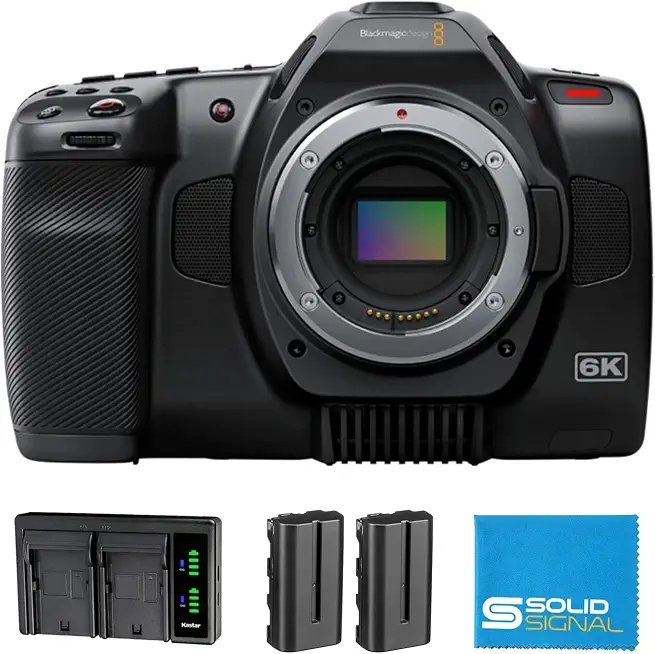 Blackmagic Design Pocket Cinema Camera 6K Pro (CINECAMPOCHDEF06P) – Bundle Includes Two (2) Additional NP-F570 - B0C4Z2QNM6