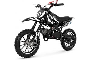 BLAZEGO 50cc Gas Dirt Bike for Kids 8-14, 2-Stroke Engine Mini Dirtbike | Dual Disc - B0H4FSMWL6