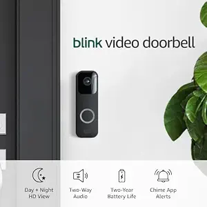 Blink Video Doorbell + Sync Module 2 — Two-way audio, HD video, two-year battery life, - B08SGC46M9