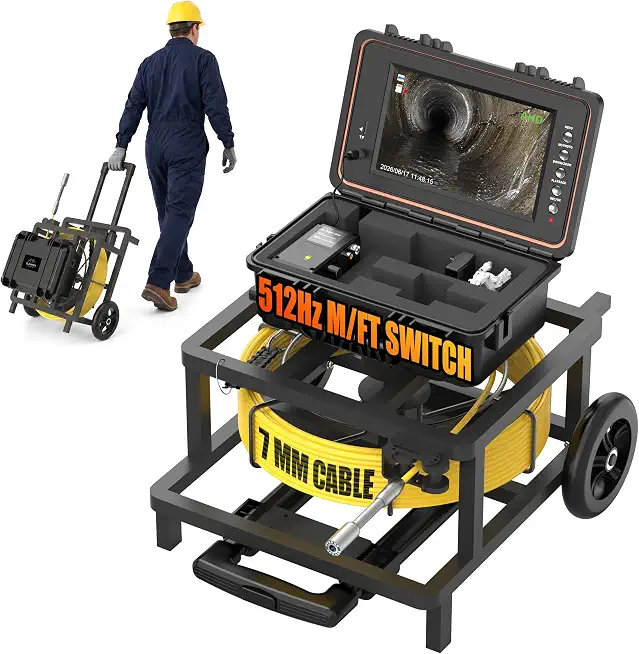 Borescope Camera 165ft for Building Plumbing Drain Pipe Inspection - B0GZ37G59W