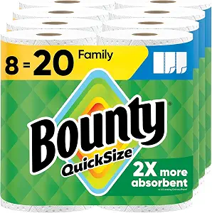 Bounty Quick Size Paper Towels, White, 8 Family Rolls - B07MHJFRBJ