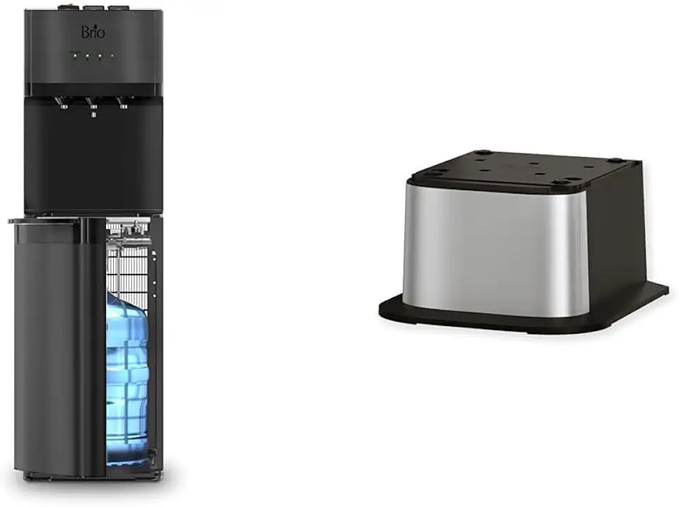Brio Self Cleaning Bottom Loading Water Cooler Water Dispenser Bundled with Water Cooler Dispenser Base - B0DM6JG844