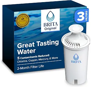 Brita Original Replacement Water Filter, Pitchers and Dispensers, 3 Pack - B00004SU18