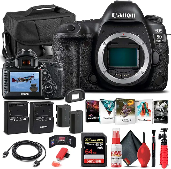Canon EOS 5D Mark IV DSLR Camera (Body Only) with Photo Software Bundle - B08XVM6DX4