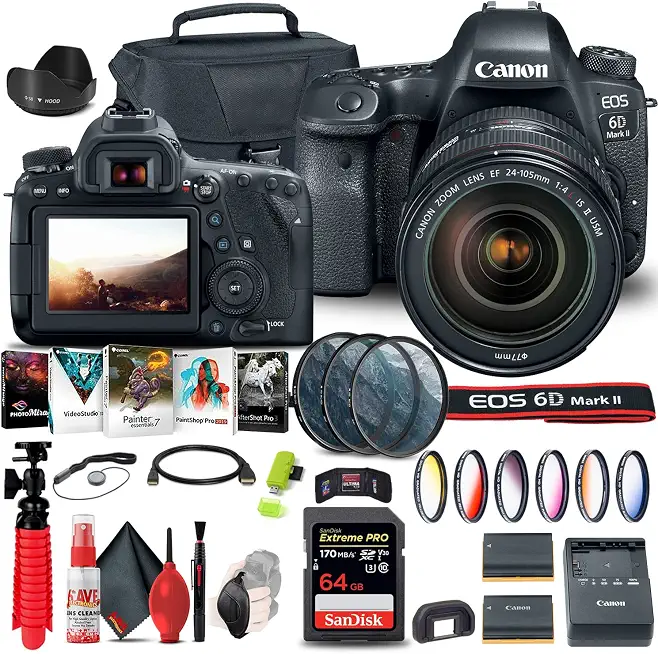 Canon EOS 6D Mark II DSLR Camera with 24-105mm Lens & Card Reader Bundle - B0B9FFC12H