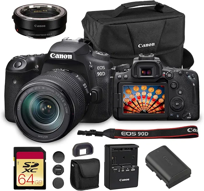Canon EOS 90D DSLR Camera with 18-135mm Lens | 32.5MP APS-C Sensor, Dual Pixel AF - B0FX5DP5RD