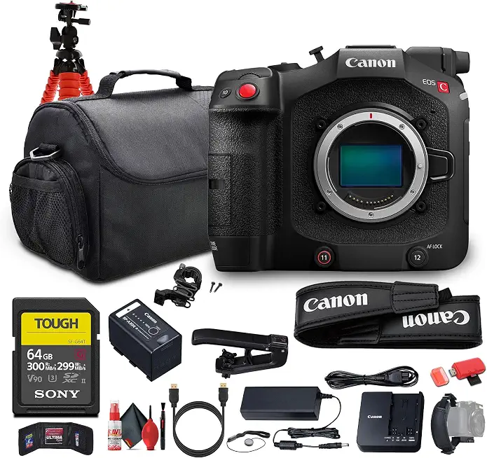 Canon EOS C80 6K Full-Frame Cinema Camera Starter with Camera Bag Bundle - B0DQ1YCGWL