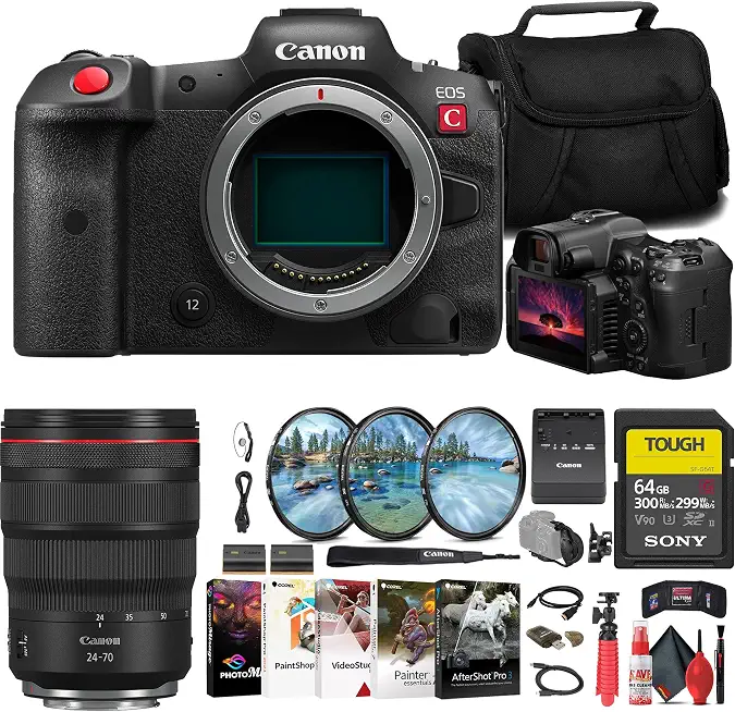 Canon EOS R5 C Mirrorless Cinema Camera with 24-70mm Lens (5077C002) Bundle - B0BFBPQDF6