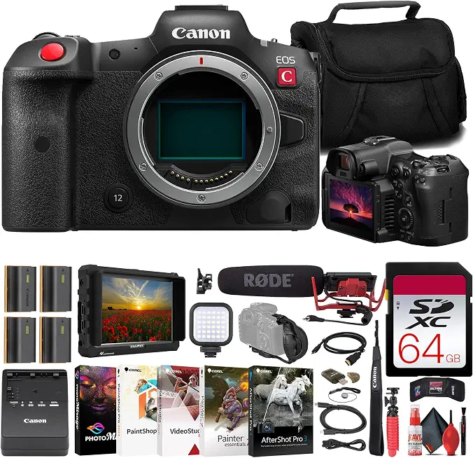 Canon EOS R5 C Mirrorless Cinema Camera with Monitor (5077C002) Bundle - B0BFBS4F89