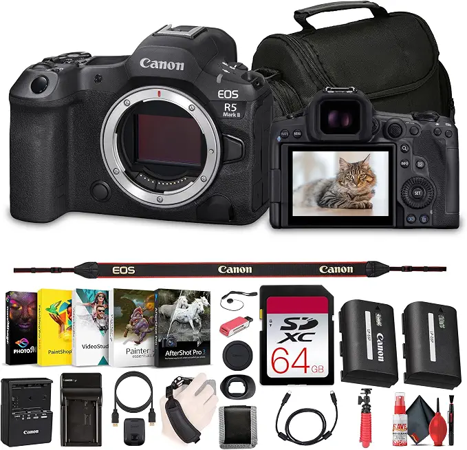 Canon EOS R5 Mark II Mirrorless Camera Accessory & Card Reader Bundle - B0DCHKWSDL
