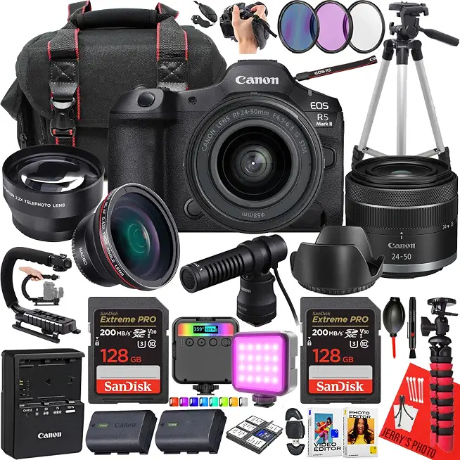 Canon EOS R5 Mark II Mirrorless Camera with Canon RF 24-50mm f/4.5-6.3 is STM Lens - B0DWGPM4J9