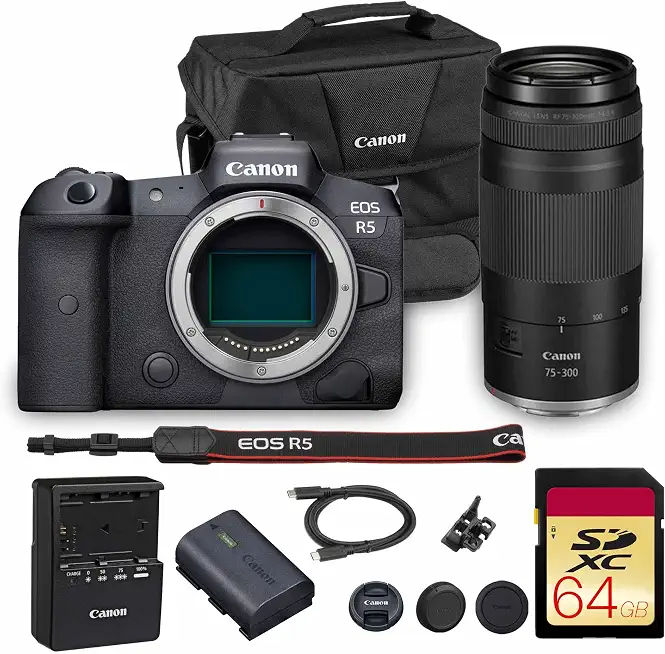 Canon EOS R5 Mirrorless Camera | 45MP Full Frame Sensor 8K Video | in-Body Image - B0FSFSNGJ9