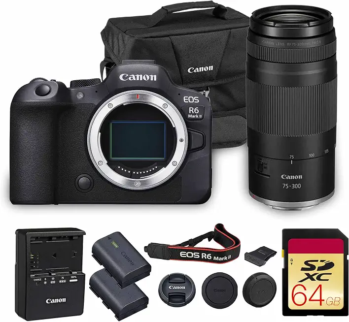 Canon EOS R6 Mark II Mirrorless Camera | 24.2MP Full Frame Sensor 4K 60p Video - B0FSSQW6JT