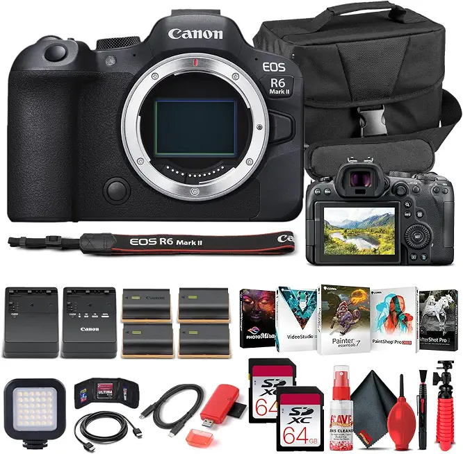 Canon EOS R6 Mark II Mirrorless Camera with Photo Software Bundle - B0BXBDSY9C