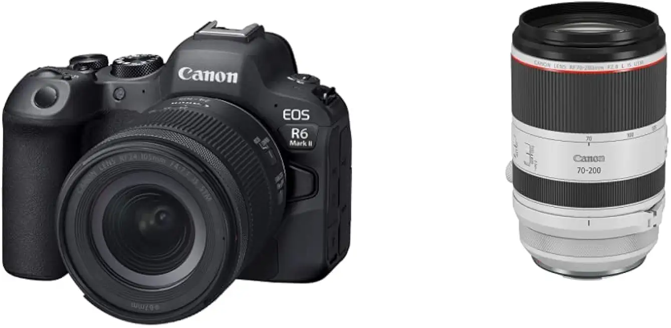 Canon EOS R6 Mark II RF24-105mm F4-7.1 is STM KIT with RF 70-200mm F2.8 L - B0C4RF44PX