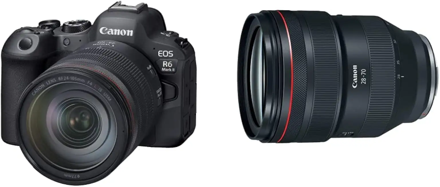 Canon EOS R6 Mark II RF24-105mm F4 L is USM KIT with RF 28-70mm f/2L - B0C4S1RZXV