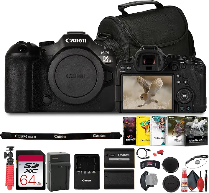 Canon EOS R6 Mark III Full Frame RF Mount, 32.5MP High-Detail Bundle - B0G612LBMZ