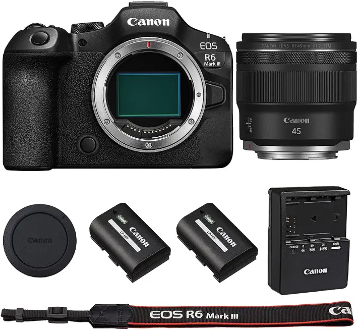 Canon EOS R6 Mark III Mirrorless Camera with RF 45mm f/1.2 STM Lens & Extra - B0G2CXYKSQ