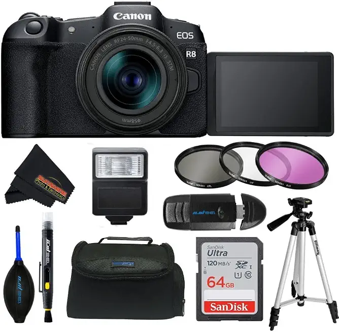 Canon EOS R8 Full-Frame Mirrorless Camera (Body Only), RF Mount, 24.2 MP, 4K Video, DIGIC - B0G44X1LMM