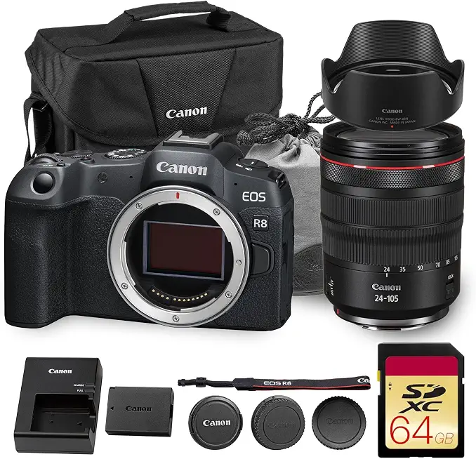 Canon EOS R8 Mirrorless Camera | 24.2MP Full Frame Sensor 4K 60p Video | Compact - B0FT43YPMX