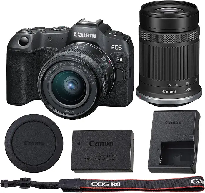 Canon EOS R8 Mirrorless Camera with Canon RF 24-50mm f/4.5-6.3 is STM Lens and RF-S - B0D2165QD9