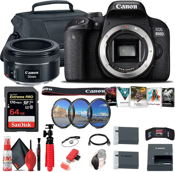 Canon EOS Rebel 800D/T7i DSLR Camera (Body Only) with LED Light Bundle - B0B9CFJWKD