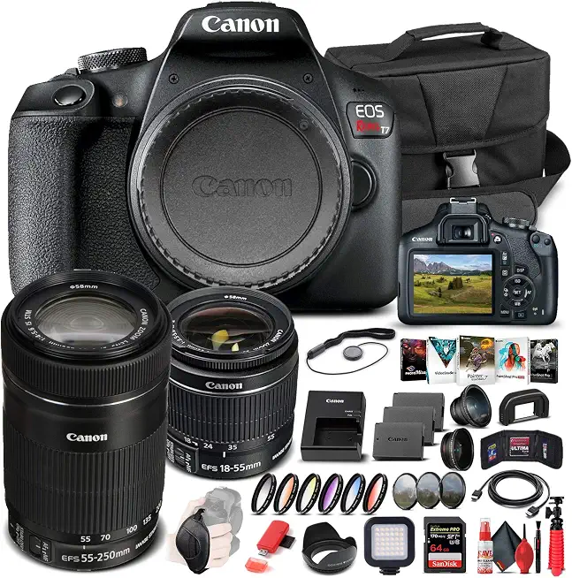 Canon EOS Rebel T7 Camera with 18-55mm Lens & Photo Software Bundle - B08XVVPXH1