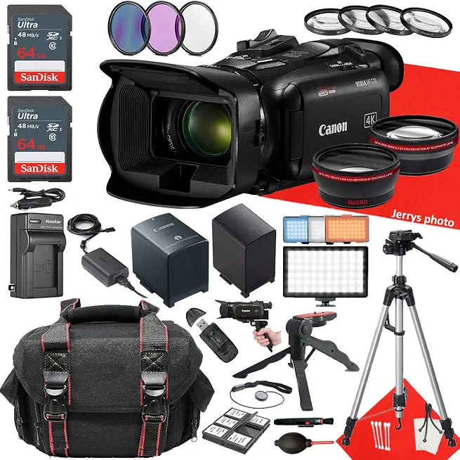 Canon Vixia HF G70 UHD 4K Camcorder + 2PC 64 GB Memory + Extra Battery - B0D212BDK1